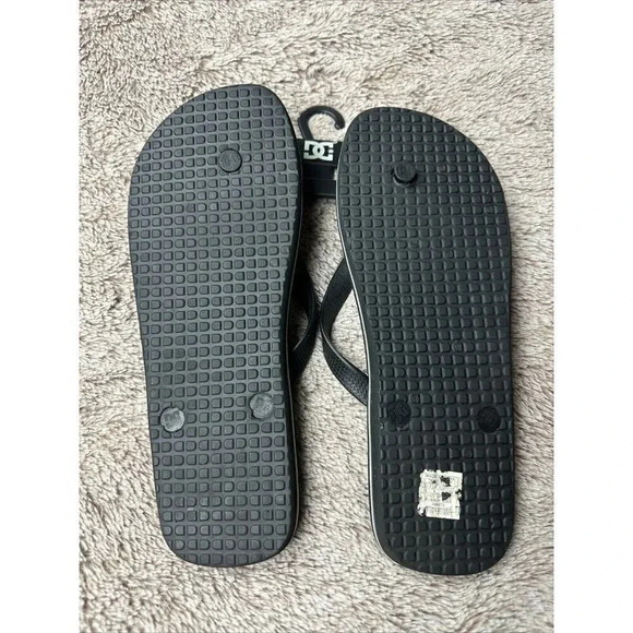 DC SHOES SPRAY Black FLIP-FLOPS 303272 MENS Size 10 - Picture 6 of 12